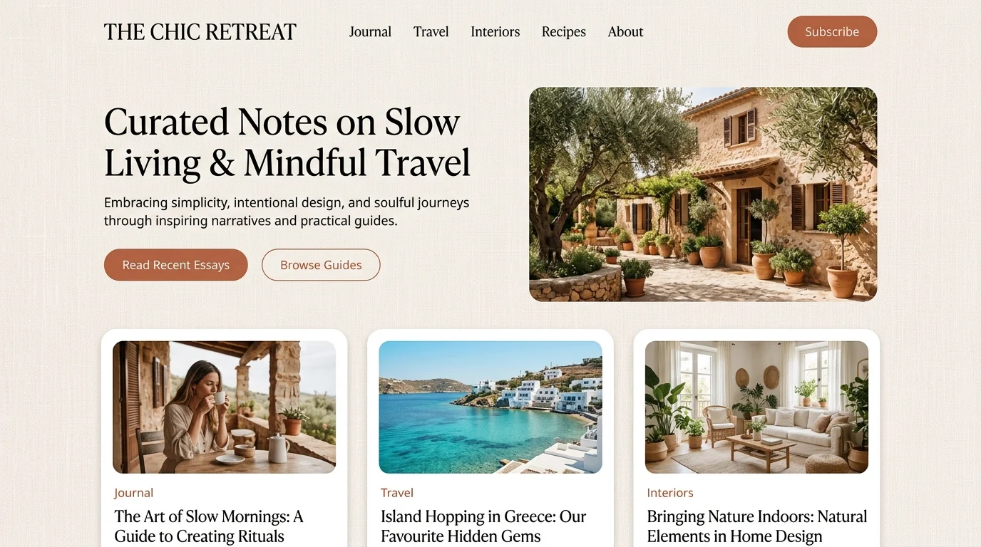 The Chic Retreat Lifestyle Journal